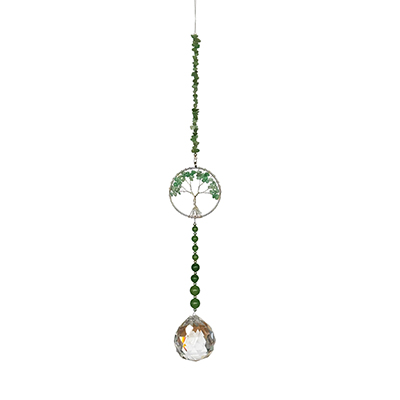 Sun Catchers Tree of Life Gemstone Green Aventurine